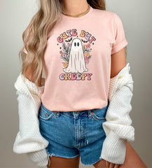 Cute But Creepy Floral Ghost Halloween T-Shirt, Spooky Season Shirt, Floral Ghost Tee, Cute But Creepy T-Shirt, Halloween Party Outfit