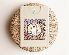 Spooky Ghost Halloween T-Shirt, Cute Ghost Tee, Groovy Halloween Shirt, Spooky Vibes Clothing, Spooky Season T-Shirt, Cute Halloween Gift