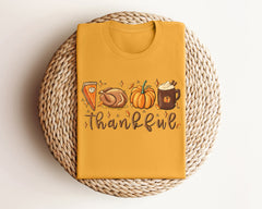 Thankful T-Shirt, Vintage Thanksgiving Shirt, Pumpkin Pie Tee, Thanksgiving Themed Gift, Thanksgiving Dinner T-Shirt, Pumpkin Patch Shirt