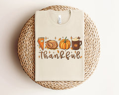 Thankful T-Shirt, Vintage Thanksgiving Shirt, Pumpkin Pie Tee, Thanksgiving Themed Gift, Thanksgiving Dinner T-Shirt, Pumpkin Patch Shirt