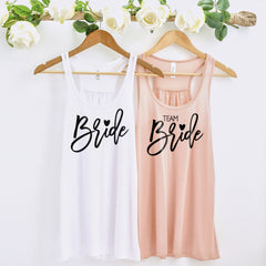 Bride Tank Top, Bachelorette Racerback, Team Bride Tank Top, Bride T-Shirt, Bachelorette Shirt, Gift For Bride, Bachelorette Party Outfit