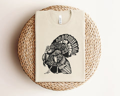 Turkey Silhouette T-Shirt, Thanksgiving Dinner Clothing, Turkey Shirt, Thanksgiving Party Costume, Thanksgiving Gift For Animal Lover