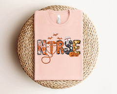 Halloween Nurse Shirt, Spooky Vibes Nurse Tee, Caduceus Symbol Halloween T-Shirt, NICU Nurse Halloween Gift, Spooky Season Nurse Outfit