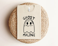 Ghost Malone Halloween T-Shirt, Funny Halloween Shirt, Halloween Party Outfit, Cute Ghost T-Shirt, Spooky Season Tee, Halloween Crewneck