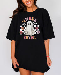 Under Cover Floral Ghost Halloween T-Shirt, Spooky Ghost Shirt, Halloween Ghost Outfit, Floral Ghost Tee, Halloween Gift, Retro Ghost Shirt
