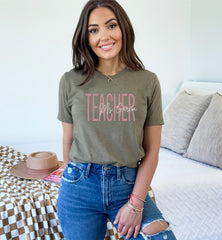 Custom Teacher T-Shirts, Personalized School Shirt, Custom Teacher Gift, Teacher Name Shirt, Teacher Gift Ideas, Appreciation Gift