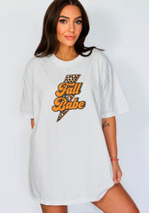 Leopard Lightning Bolt Fall Babe Shirt, Retro Fall Babe Tee, Women's Fall Apparel, Vintage Fall Babe T-Shirt, Leopard Fall Shirt, Fall Gift
