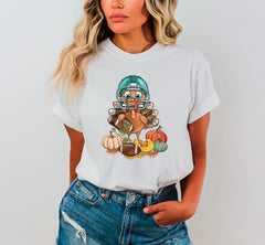 Turkey Football Shirt, Vintage Thanksgiving Football Tee, Pumpkin Patch T-Shirt, Funny Turkey Tee, Football Fan Thanksgiving Shirt, Game Day