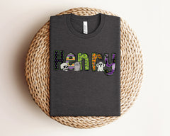 Custom Halloween Shirt For Kids, Personalized Halloween Name Shirt, Halloween Matching Shirt, Kids Halloween Shirt, Personalized Spooky Gift