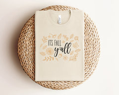 It's Fall Y'all T-Shirt, Fall Themed Outfit, Fall Lover Gift, Welcome Fall Shirt, Autumn Season Tee, Fall Vibes Shirt, Women's Fall Apparel