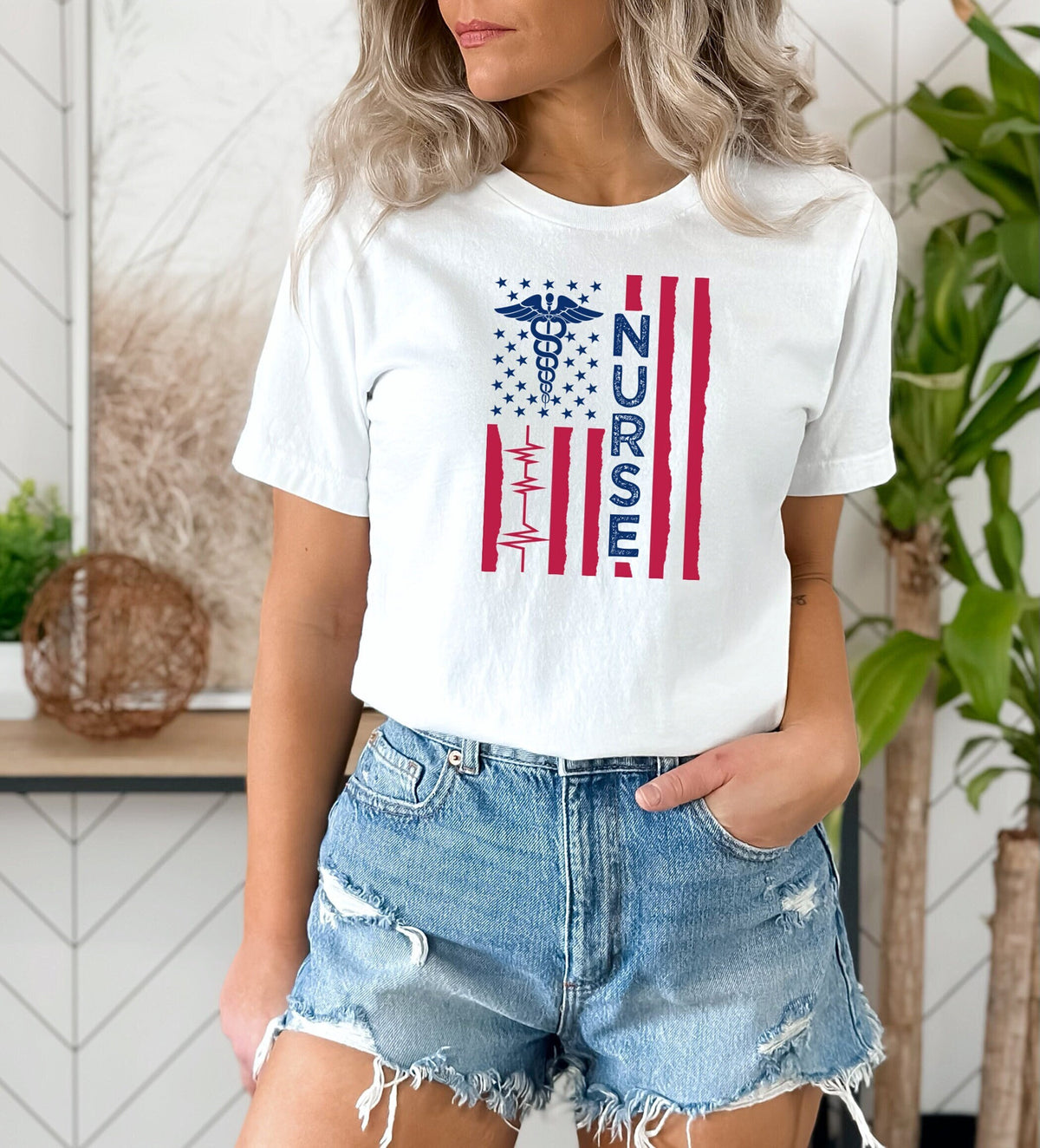 American Flag Nurse Shirt, ER Nurse T-Shirt, Paramedics Gift, Nurse Shirt With Flag, ICU Nurse Outfit, Registered Nurse Tee, Nurse Grad Gift