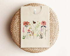 Wildflower Shirt, Plant Lover Shirt, Gardener Outfit, Aesthetic Flower Shirt, Botanical Shirt, Nature Lovers Gift, Florist Shirt, Garden Tee