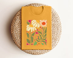 Wildflower T-Shirt, Vintage Flower Shirt, Floral T-Shirt, Wild Flowers Shirt, Gift For Women, Flower Shirt, Ladies Shirts, Best Friend Gift