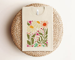 Wildflower T-Shirt, Vintage Flower Shirt, Floral T-Shirt, Wild Flowers Shirt, Gift For Women, Flower Shirt, Ladies Shirts, Best Friend Gift