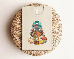 Turkey Football Shirt, Vintage Thanksgiving Football Tee, Pumpkin Patch T-Shirt, Funny Turkey Tee, Football Fan Thanksgiving Shirt, Game Day