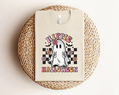 Hippie Halloween Floral Ghost Shirt, Halloween Party Ghost T-Shirt, Spooky Ghost Outfit, Cute Halloween Gift, Spooky Season Shirt, Ghost Tee