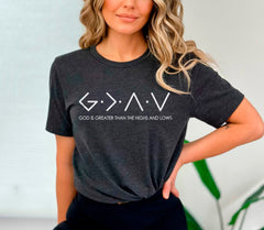 God Is Greater Than The Highs And Lows Shirt, Bible Verse Shirt Women, Religious Clothing, Jesus Lover Shirt, Christian Gift, Faith T-Shirt