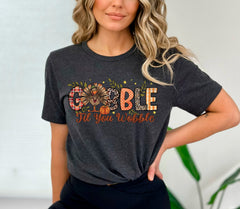 Gobble Til You Wobble T-Shirt, Vintage Gobble Shirt, Funny Thanksgiving Shirt, Thanksgiving Matching Tee, Turkey Tee, Thanksgiving Outfit