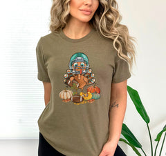 Turkey Football Shirt, Vintage Thanksgiving Football Tee, Pumpkin Patch T-Shirt, Funny Turkey Tee, Football Fan Thanksgiving Shirt, Game Day