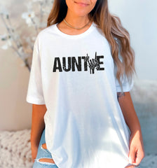 Auntie Shirt, Rock On Auntie T-Shirt, Aunt Announcement Shirt, Cool Aunt Gift, Shirt For Aunt, Spooky Auntie T-Shirt, Gift For New Aunt