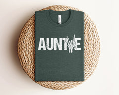 Auntie Shirt, Rock On Auntie T-Shirt, Aunt Announcement Shirt, Cool Aunt Gift, Shirt For Aunt, Spooky Auntie T-Shirt, Gift For New Aunt