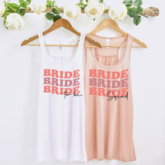 Bride To Be Tank Top, Bride Squad Racerback Tank, Wedding Day Apparel, Bride Crewneck, Bachelorette Party Shirt, Bride Gift, Bachelorette