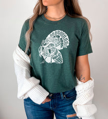 Turkey Silhouette T-Shirt, Thanksgiving Dinner Clothing, Turkey Shirt, Thanksgiving Party Costume, Thanksgiving Gift For Animal Lover
