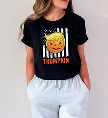 Trumpkin Halloween Shirt, Pumpkin Trump T-Shirt, Halloween Party Costume, Pumpkin Patch Tee, Trump T-Shirt, Halloween Gift For Republican