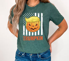Trumpkin Halloween Shirt, Pumpkin Trump T-Shirt, Halloween Party Costume, Pumpkin Patch Tee, Trump T-Shirt, Halloween Gift For Republican