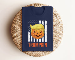 Trumpkin Halloween Shirt, Pumpkin Trump T-Shirt, Halloween Party Costume, Pumpkin Patch Tee, Trump T-Shirt, Halloween Gift For Republican