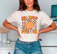 Hey There Pumpkin T-Shirt, Floral Pumpkin Shirt, Vintage Fall Tee, Pumpkin Patch Shirt, Women Fall Apparel, Cute Fall Gift, Pumpkin Lover