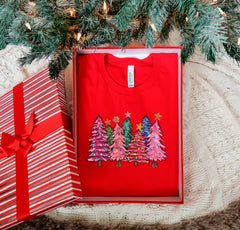 Christmas Trees With Lights Shirt, Christmas Crewneck, Holiday Shirts For Women, Christmas Tree Shirt, Winter T-Shirt, Family Christmas Gift