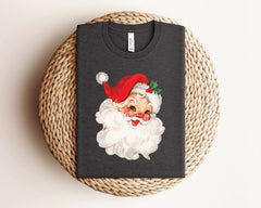 Christmas Santa Shirt, Retro Santa Shirt, Santa Claus Shirt, Christmas Gifts, Vintage Santa Shirt, Cheerful Santa, Gift For Her, Crewneck