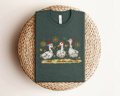 Christmas Ducks Shirt, Funny Animal Christmas Shirt, Christmas Goose Hoodie, Christmas Crewneck, Funny Christmas T-Shirt, Animal Lover Gift