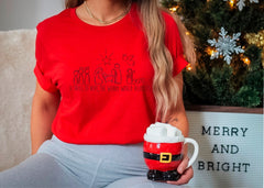 A Thrill Of Hope The Weary World Rejoices Shirt, Christian Christmas Shirt, Jesus Christmas, Religious Tshirts, Nativity Scene, Xmas Gift