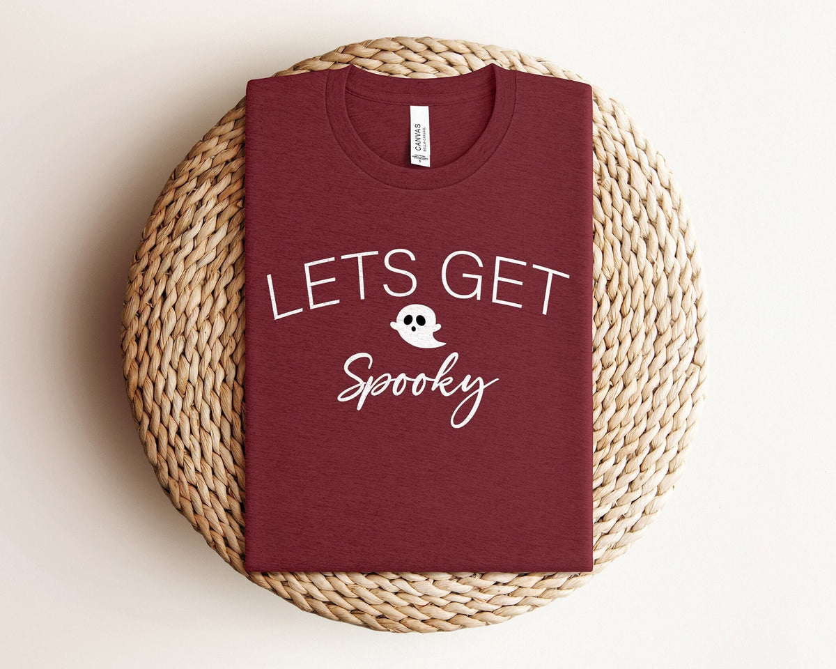 Let's Get Spooky Halloween Shirt, Spooky Season T-Shirt, Spooky Vibes Outfit, Spooky Ghost Tee, Halloween Themed Clothing, Cute Ghost Shirt