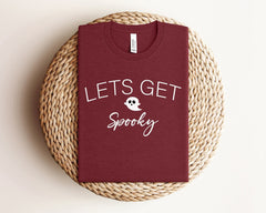 Let's Get Spooky Halloween Shirt, Spooky Season T-Shirt, Spooky Vibes Outfit, Spooky Ghost Tee, Halloween Themed Clothing, Cute Ghost Shirt