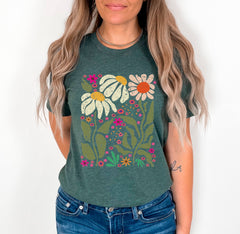 Wildflower T-Shirt, Vintage Flower Shirt, Floral T-Shirt, Wild Flowers Shirt, Gift For Women, Flower Shirt, Ladies Shirts, Best Friend Gift