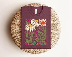 Wildflower T-Shirt, Vintage Flower Shirt, Floral T-Shirt, Wild Flowers Shirt, Gift For Women, Flower Shirt, Ladies Shirts, Best Friend Gift