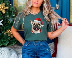 Christmas Dog Shirt, Dog Lover Tshirt, Dog Mom Shirt, Cute Christmas Shirt, Xmas, Santa Dog Shirt, Christmas Animal Shirt, Christmas Gift