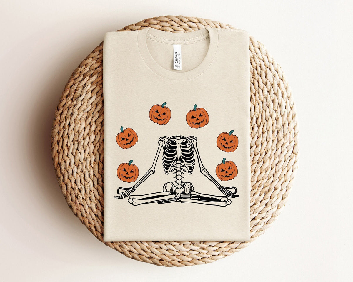 Halloween Skeleton Shirt, Pumpkin Heads T-Shirt, Pumpkin T-Shirt, Spooky Season Shirt, Funny Halloween T-Shirt