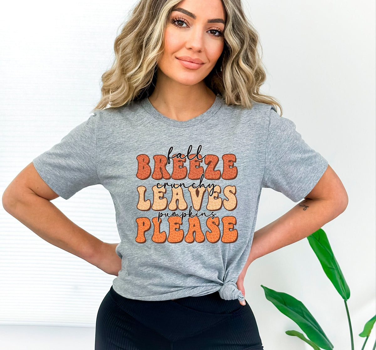 Fall Breeze Crunchy Leaves Pumpkins Please Shirt, Fall Season Outfit, Pumpkin Lover Tee, Autumn T-Shirt, Fall Vibes Shirt, Fall Lover Gift