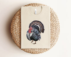 Vintage Style Turkey T-Shirt, Thanksgiving Party Outfit, Turkey Graphic Tee, Thanksgiving Dinner Shirt, Animal Lover Tee, Thanksgiving Gift