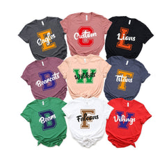 Custom Mascot Shirt - Custom School Shirt - School Spirit T-Shirt - School Mascot Tee, Favorite Team Name Shirt, Teacher Mascot Shirt - Gift