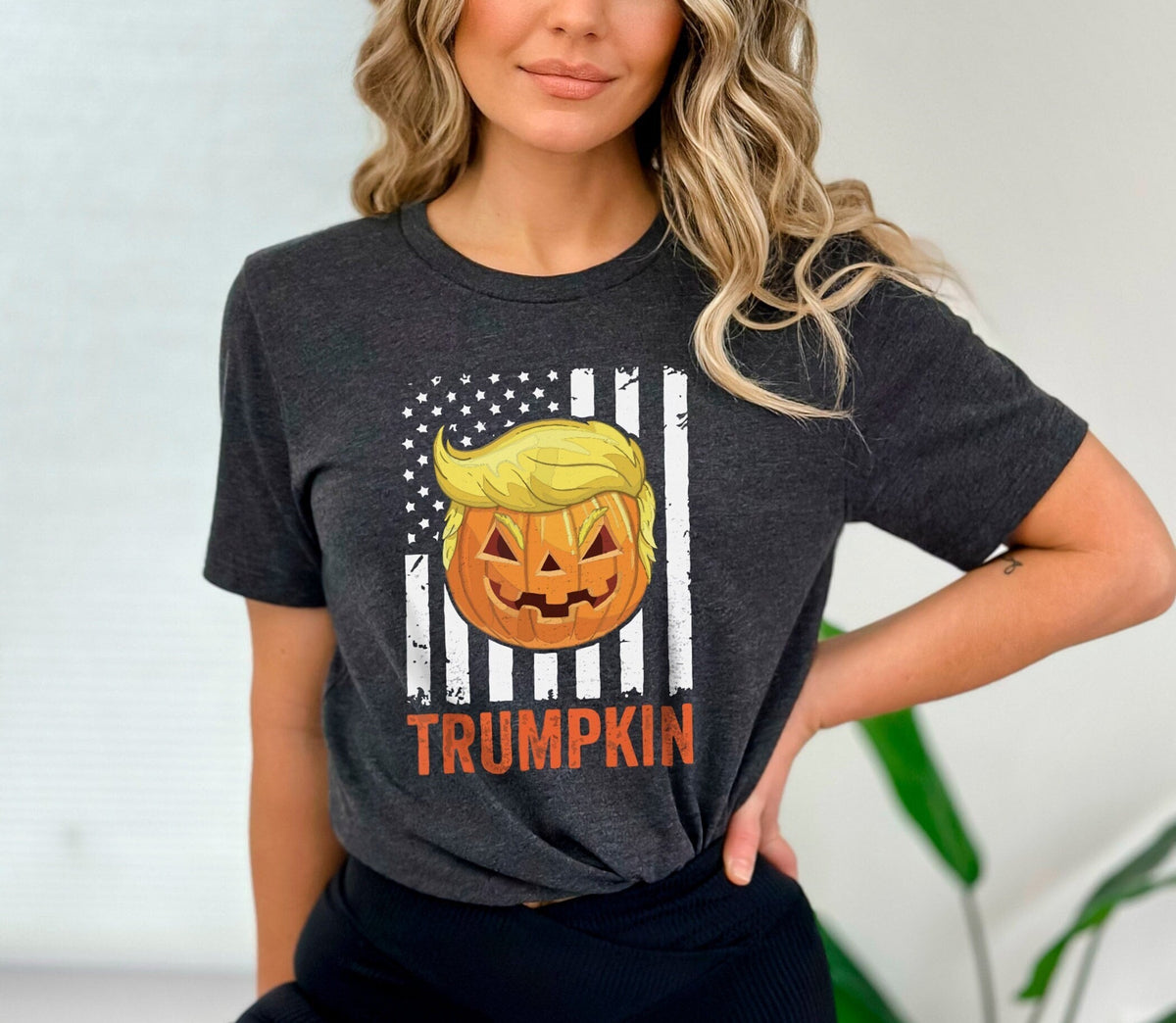 Trumpkin Halloween Shirt, Pumpkin Trump T-Shirt, Halloween Party Costume, Pumpkin Patch Tee, Trump T-Shirt, Halloween Gift For Republican