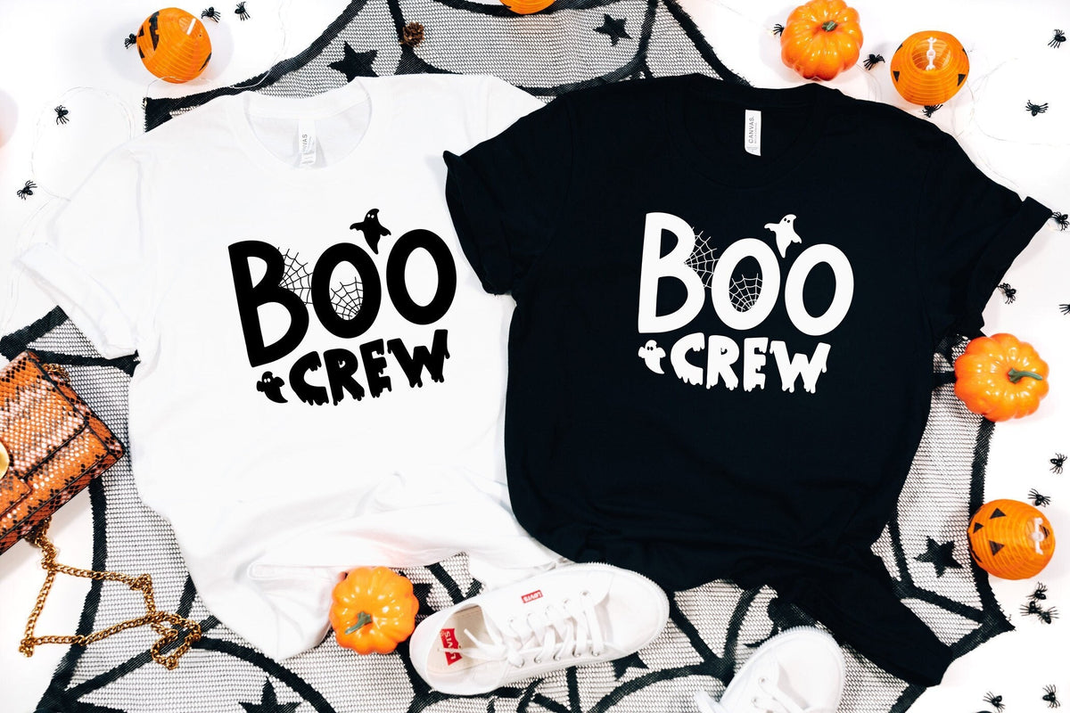 Boo Crew Matching Halloween T-Shirts, Family Halloween Shirts, Unisex Outfit, Spooky Vibes Tee, Halloween Matching Clothing, Boo Crew Shirt