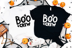 Boo Crew Matching Halloween T-Shirts, Family Halloween Shirts, Unisex Outfit, Spooky Vibes Tee, Halloween Matching Clothing, Boo Crew Shirt