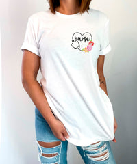 Nurse Stethoscope Shirt, Nurse Shirt, Nurse Heart T-Shirt, Nurse Pocket Shirt, Nurse Crewneck, Nursing School, Nurse Graduation Gift