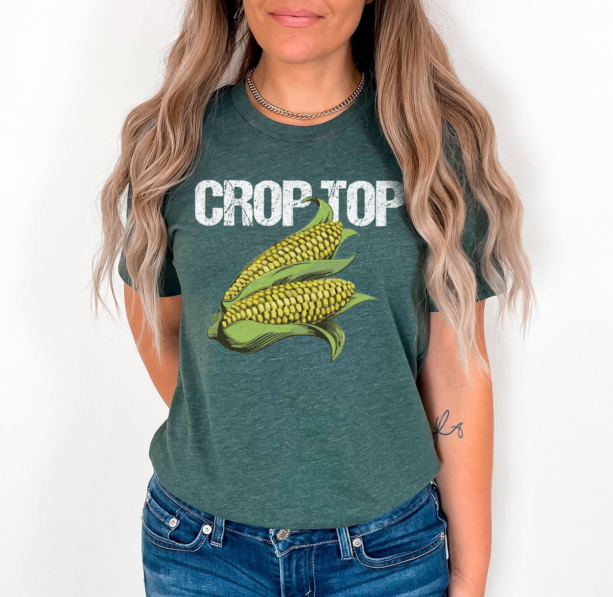 Crop Top Corn Shirt, Farm Life T-Shirt, Farm Girl Outfit, Farmer Crewneck, Funny Farming Shirt, Crop Top Shirt, Corn T-Shirt, Farmer Gift