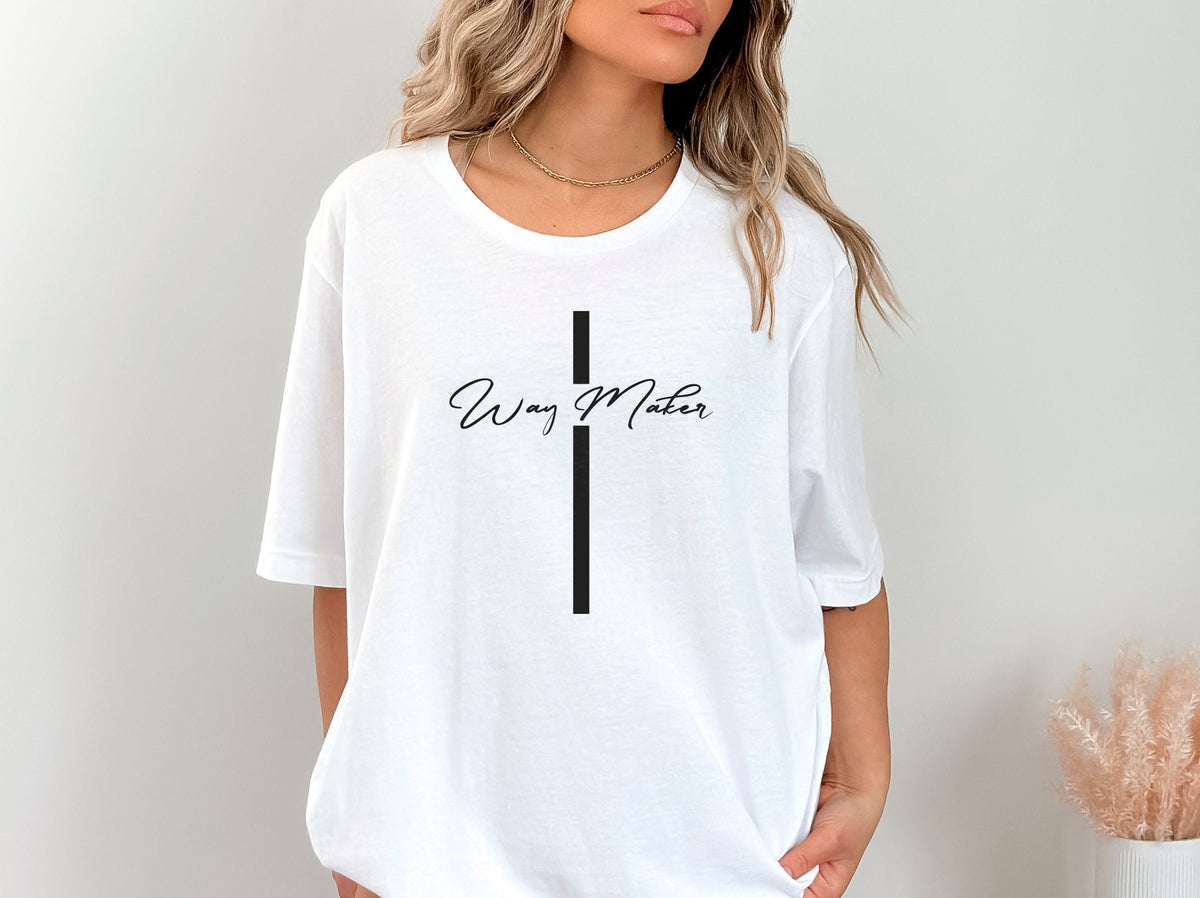 Way Maker Shirt, Aesthetic Cross Shirt, Christian Crewneck, Faith Shirt, Religious Clothing, Jesus Shirt, Bible Verse Shirt, Religious Gift